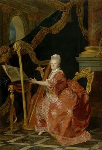 unknow artist Victoire de France playing her harp